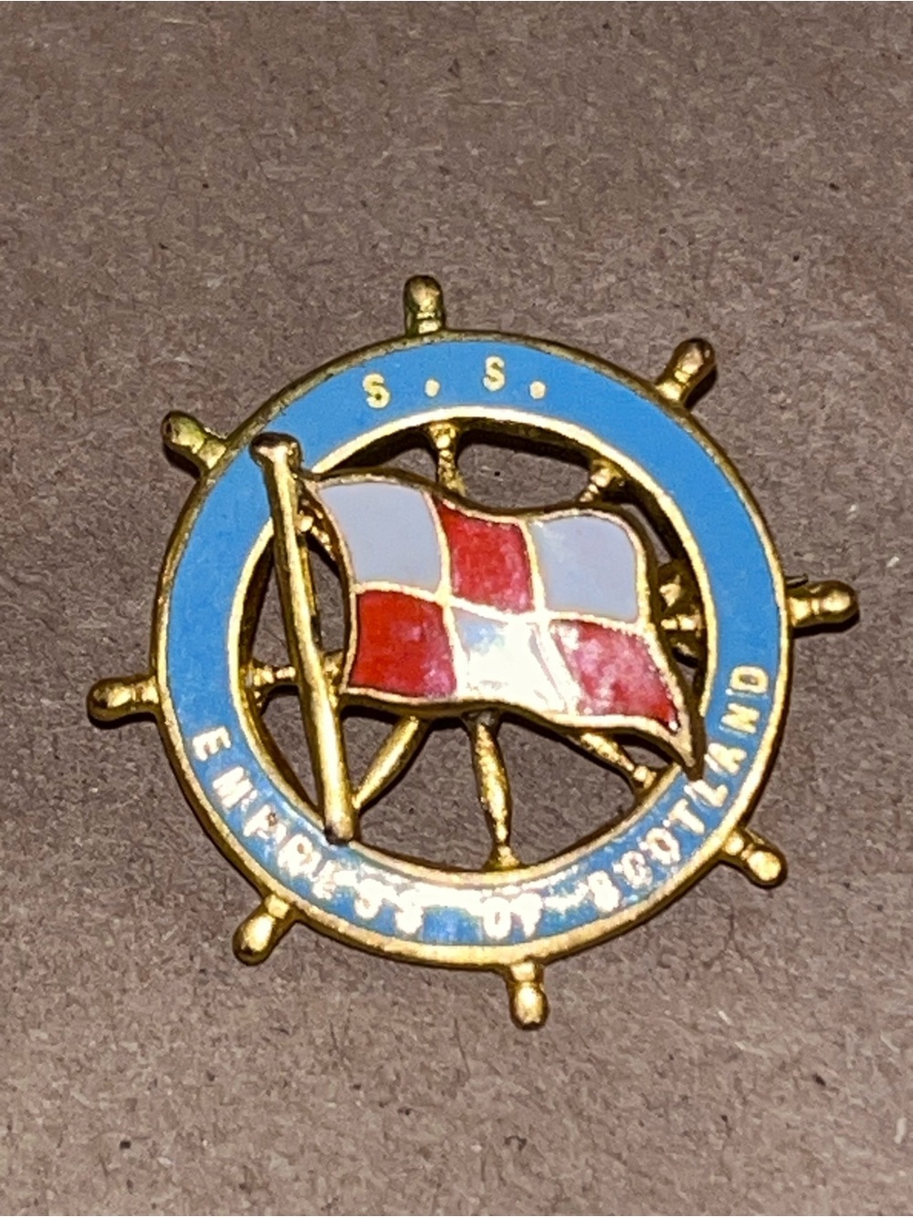 Vintage Canadian Pacific S.S. Empress of Scotland Souvenir Pin Nautical